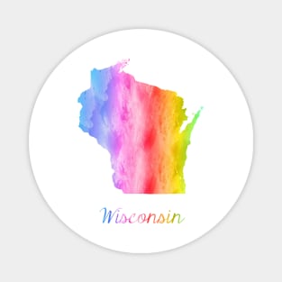 Wisconsin Tie Dye Magnet
